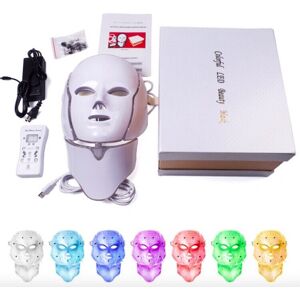 DWO 7 Color LED Facial Mask Beauty Skin Photon Light Therapy Wrinkle Acne Tighten Sk DWO 7 Color LED Facial Mask Beauty Skin Photon Light Therapy Wrinkle Acne Tighten Sk