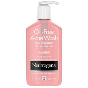 Neutrogena Oil-Free Salicylic Acid Pink Grapefruit Pore Cleansing Acne Wash and Neutrogena Oil-Free Salicylic Acid Pink Grapefruit Pore Cleansing Acne Wash and