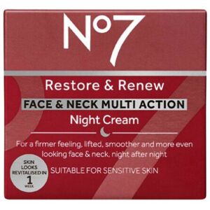 Boots No7 Restore & Renew Night Cream - Face & Neck Multi Action 50ml Boots No7 Restore & Renew Night Cream - Face & Neck Multi Action 50ml