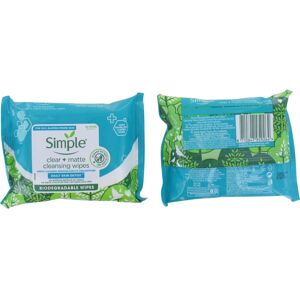 Simple Clear + Matte Cleansing Wipes 20 for Oily, Blemish Prone Skin Simple Clear + Matte Cleansing Wipes 20 for Oily, Blemish Prone Skin