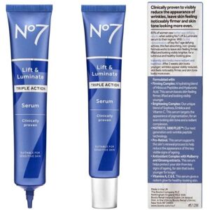 Boots No7 Lift & Luminate TRIPLE ACTION Serum 75ml Boots No7 Lift & Luminate TRIPLE ACTION Serum 75ml