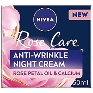NIVEA Rose Care Anti-Wrinkle Night Cream (50ml), Anti-Wrinkle Face Cream with No NIVEA Rose Care Anti-Wrinkle Night Cream (50ml), Anti-Wrinkle Face Cream with No