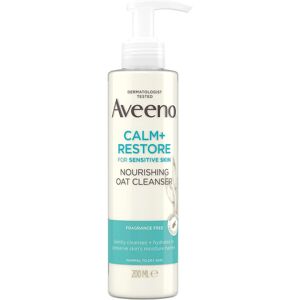 Aveeno Face Calm + Restore Nourishing Oat Cleanser Gently Cleanses, For Sensitiv Aveeno Face Calm + Restore Nourishing Oat Cleanser Gently Cleanses, For Sensitiv