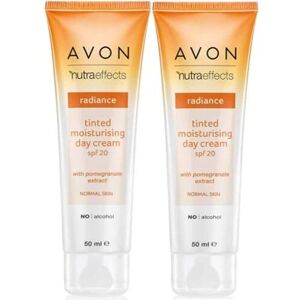 Pack of 2 Avon Nutraeffects Radiance Tinted Facial Day Moisturising Cream SPF20 Pack of 2 Avon Nutraeffects Radiance Tinted Facial Day Moisturising Cream SPF20
