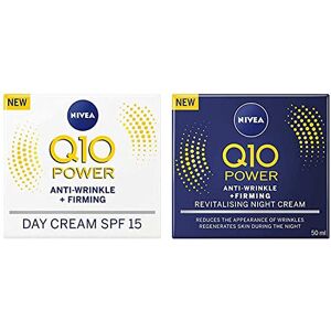 NIVEA Q10 SPF 15 Anti-Wrinkle Face Day Cream Plus Face Night Cream, 50 ml NIVEA Q10 SPF 15 Anti-Wrinkle Face Day Cream Plus Face Night Cream, 50 ml