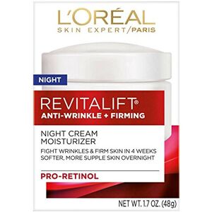 L’Oréal Paris LOreal Paris, RevitaLift Anti-Wrinkle + Firming Night Cream Moisturizer 1.7 oz ( L’Oréal Paris LOreal Paris, RevitaLift Anti-Wrinkle + Firming Night Cream Moisturizer 1.7 oz (