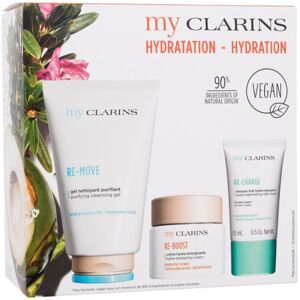Clarins Hydration 3pc G500 Cleansing Gel 125ml + Face Cream + Night Mask Clarins Hydration 3pc G500 Cleansing Gel 125ml + Face Cream + Night Mask