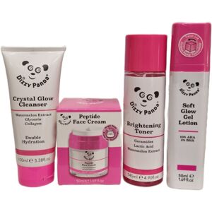 Dizzy Panda Face Cleanser Lotion Brightening Toner Peptide Cream (set) Dizzy Panda Face Cleanser Lotion Brightening Toner Peptide Cream (set)