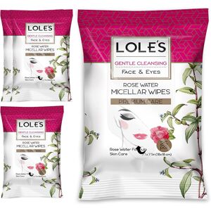 LOLE'S Micellar Face Wipes Multipack – Rose Water Face Wipes - Eye Makeup Remover and C LOLE'S Micellar Face Wipes Multipack – Rose Water Face Wipes - Eye Makeup Remover and C