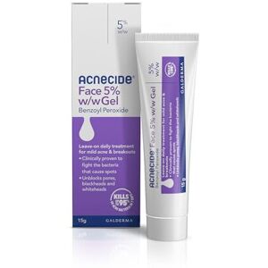 Acnecide Face Gel 5% Benzoyl Peroxide Acne Treatment for Spot Prone Skin 15g Acnecide Face Gel 5% Benzoyl Peroxide Acne Treatment for Spot Prone Skin 15g