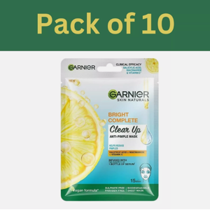 Garnier Bright Complete Anti Pimple Sheet Mask x10 Garnier Bright Complete Anti Pimple Sheet Mask x10