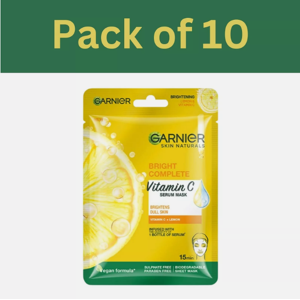 Garnier Vitamin C Sheet Mask (Yellow) x10 Garnier Vitamin C Sheet Mask (Yellow) x10