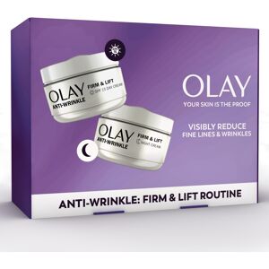 Olay Anti-Wrinkle Firm & Lift Giftset: SPF15 Day Face Cream 50ml + Night Cream Moistu Olay Anti-Wrinkle Firm & Lift Giftset: SPF15 Day Face Cream 50ml + Night Cream Moistu