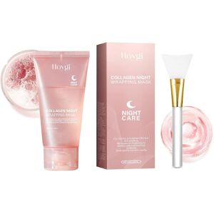 Unbranded Collagen Night Wrapping Mask Peel Off Facial Mask with Brush, Deeply Hydrates & Unbranded Collagen Night Wrapping Mask Peel Off Facial Mask with Brush, Deeply Hydrates &