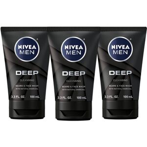 Nivea Men DEEP Cleansing Beard and Face Wash Natural Charcoal Facial Cleanser H Nivea Men DEEP Cleansing Beard and Face Wash Natural Charcoal Facial Cleanser H
