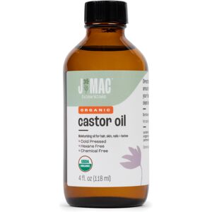 J MAC BOTANICALS Organic Castor Oil Cold Pressed (Glass Bottle 4 oz NO DROPPER J MAC BOTANICALS Organic Castor Oil Cold Pressed (Glass Bottle 4 oz NO DROPPER