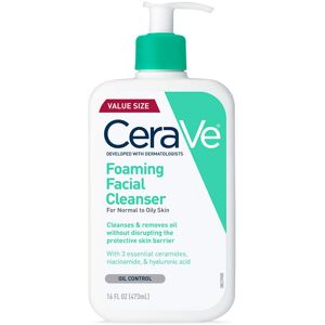CeraVe Foaming Facial Cleanser Daily Face Wash for Oily Skin with Hyaluronic A CeraVe Foaming Facial Cleanser Daily Face Wash for Oily Skin with Hyaluronic A