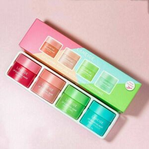 MDSRJONE 4pcs Lip Sleeping Mask Mini Set Hydrated Maintenance Lip Balm Mask MDSRJONE 4pcs Lip Sleeping Mask Mini Set Hydrated Maintenance Lip Balm Mask