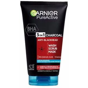 3 x Garnier Pure Active 3in1 Charcoal Anti-Blackheads 150ml 3 x Garnier Pure Active 3in1 Charcoal Anti-Blackheads 150ml