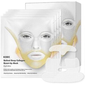 Unbranded (1 Box - 4pcs) Deep Collagen Retinol Tension Boost Up Face Mask Set - Anti-Aging Unbranded (1 Box - 4pcs) Deep Collagen Retinol Tension Boost Up Face Mask Set - Anti-Aging
