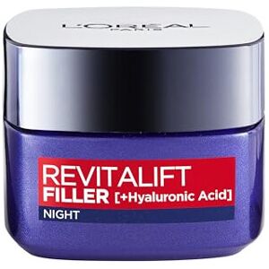 L’Oréal Paris L'Oréal Revitalift Filler Night Cream, Anti-Ageing, 50ml, Hyaluronic Acid L’Oréal Paris L'Oréal Revitalift Filler Night Cream, Anti-Ageing, 50ml, Hyaluronic Acid