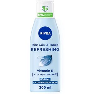 NIVEA 2-in-1 Refreshing Milk & Toner - 200ml, Vitamin E NIVEA 2-in-1 Refreshing Milk & Toner - 200ml, Vitamin E