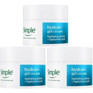 Simple Hydrate+ Gel Cream Refreshing Daily Face Moisturiser 50ml, 3 Pack Simple Hydrate+ Gel Cream Refreshing Daily Face Moisturiser 50ml, 3 Pack