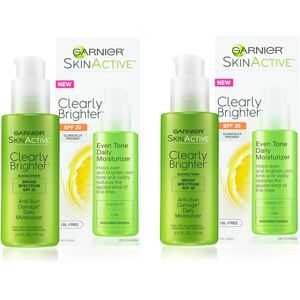Garnier Clearly Brighter SPF 30 Face Moisturizer with Vitamin C 2.5 Fl Oz (75mL Garnier Clearly Brighter SPF 30 Face Moisturizer with Vitamin C 2.5 Fl Oz (75mL