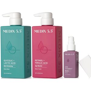 Medix 5.5 MEDIX Anti Aging Skin Care 3PC Set Retinol Body Cream + Exfoliating AHA Glycol Medix 5.5 MEDIX Anti Aging Skin Care 3PC Set Retinol Body Cream + Exfoliating AHA Glycol