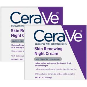 CeraVe Night Cream for Face 2 Pack (1.7 Ounce Each) Skin Renewing Night Crea CeraVe Night Cream for Face 2 Pack (1.7 Ounce Each) Skin Renewing Night Crea