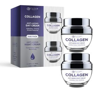 Clear Beauty Collagen Day/Night Moisturizer Set - Dermatologist Tested Reduces Clear Beauty Collagen Day/Night Moisturizer Set - Dermatologist Tested Reduces