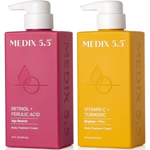 Medix 5.5 Retinol Body Cream + Vitamin C Lotion Anti Aging Wrinkles Sagging Skin Medix 5.5 Retinol Body Cream + Vitamin C Lotion Anti Aging Wrinkles Sagging Skin