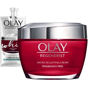 Olay Regenerist Micro-Sculpting Cream Face Moisturizer 1.7 oz + Whip Face Mois Olay Regenerist Micro-Sculpting Cream Face Moisturizer 1.7 oz + Whip Face Mois