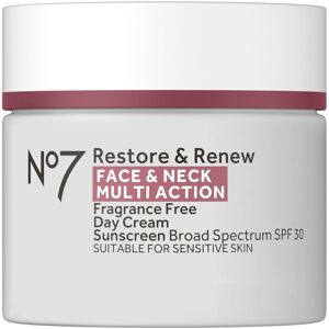 Boots No7 No7 Restore & Renew Multi Action Face & Neck SPF 30 Day Cream - Firming & Hydrat Boots No7 No7 Restore & Renew Multi Action Face & Neck SPF 30 Day Cream - Firming & Hydrat