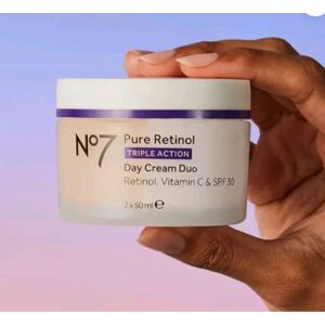 Boots No7 Pure Retinol Vitamin C & SPF 30 Day Cream Duo 2 x 50 ml RRP £39 Boots No7 Pure Retinol Vitamin C & SPF 30 Day Cream Duo 2 x 50 ml RRP £39