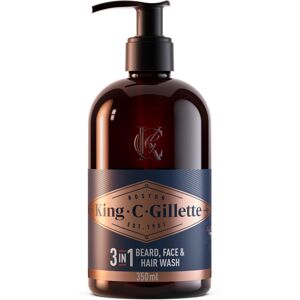 King C. Gillette Beard Wash Mens Face Wash 11 oz Infused with Argan Oil and A King C. Gillette Beard Wash Mens Face Wash 11 oz Infused with Argan Oil and A
