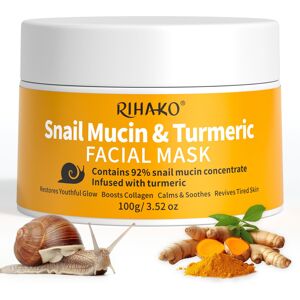 RIHAKO Snail Mucin Turmeric Anti Aging Mask Snail Power Repairing Mask Korean Face Ski RIHAKO Snail Mucin Turmeric Anti Aging Mask Snail Power Repairing Mask Korean Face Ski