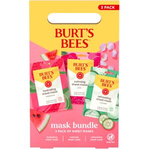 Burts Bees Face Mask Bundle Set Hydrating Watermelon Calming Rose & Refreshi Burts Bees Face Mask Bundle Set Hydrating Watermelon Calming Rose & Refreshi