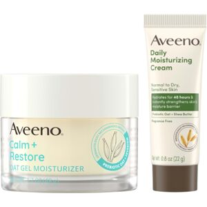 Aveeno Sensitive Skin Moisturizer Bundle Calm + Restore Oat Gel Facial Moisturi Aveeno Sensitive Skin Moisturizer Bundle Calm + Restore Oat Gel Facial Moisturi