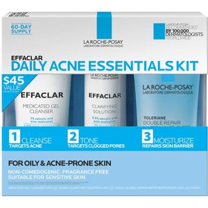 La Roche-Posay Effaclar Daily Acne Essentials Kit Acne Treatment System Salicylic Acid Acne C La Roche-Posay Effaclar Daily Acne Essentials Kit Acne Treatment System Salicylic Acid Acne C