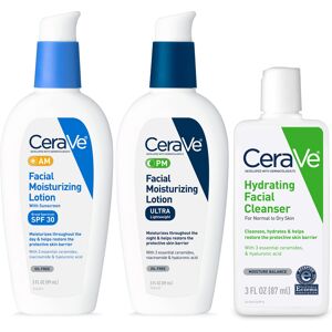 CeraVe AM Face Moisturizer with SPF PM Face Moisturizer & Hydrating Face Wash S CeraVe AM Face Moisturizer with SPF PM Face Moisturizer & Hydrating Face Wash S