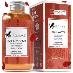 Eclat Pure Organic Rose Water Toner 200ml Face, Skin & Hair Unboxed Eclat Pure Organic Rose Water Toner 200ml Face, Skin & Hair Unboxed