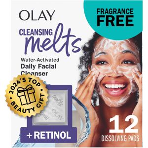 Olay Cleansing Melts + Retinol Face Cleanser 12ct Water-Activated Face Wash Cl Olay Cleansing Melts + Retinol Face Cleanser 12ct Water-Activated Face Wash Cl