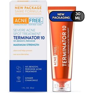 Unbranded AcneFree Severe Acne Spot Treatment Terminator 10 Cream 30mL Remove Pimple Sca Unbranded AcneFree Severe Acne Spot Treatment Terminator 10 Cream 30mL Remove Pimple Sca
