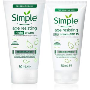 Simple Age Resisting Day Cream SPF15 50ml and Night Cream 50ml (Bundle set) Simple Age Resisting Day Cream SPF15 50ml and Night Cream 50ml (Bundle set)