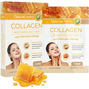 Natural Chemist Collagen & Manuka Honey Sheet Face Mask - Moisturizing Anti-agi Natural Chemist Collagen & Manuka Honey Sheet Face Mask - Moisturizing Anti-agi