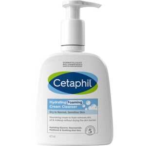 Cetaphil Hydrating Foaming Cream Cleanser and Makeup Remover, 473ml, Face Wash w Cetaphil Hydrating Foaming Cream Cleanser and Makeup Remover, 473ml, Face Wash w
