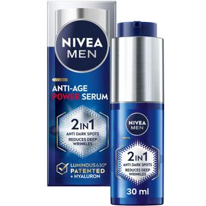 NIVEA MEN Anti-Age 2in1 Power Serum (30ml), Hydrating Serum with Luminous 630 an NIVEA MEN Anti-Age 2in1 Power Serum (30ml), Hydrating Serum with Luminous 630 an