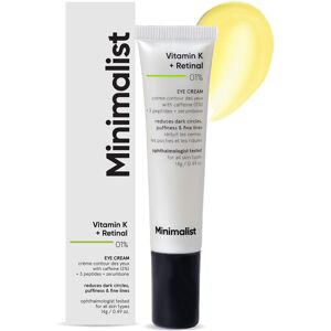 Minimalist Vitamin K + Retinal 01% Under Eye Cream Reduces Dark Circles, Fine Minimalist Vitamin K + Retinal 01% Under Eye Cream Reduces Dark Circles, Fine