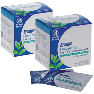Bruder Hygienic Eyelid Cleansing Wipes with Tea Tree Oil l Relief from Demodex l Pre-Mo Bruder Hygienic Eyelid Cleansing Wipes with Tea Tree Oil l Relief from Demodex l Pre-Mo